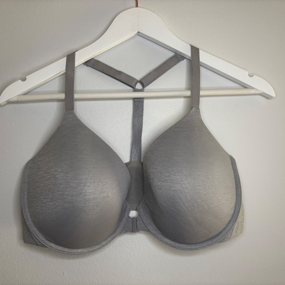 Victoria's Racerback Semi Demi Bra 38DD Underwire Smooth Sexy Lift Tshirt Bra